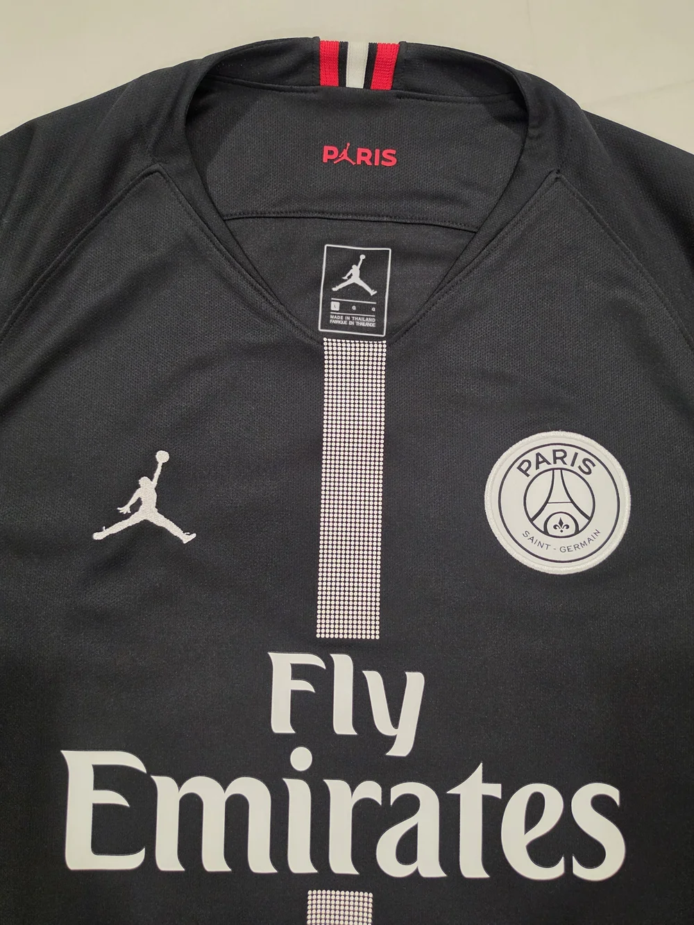 Jordan PSG Black Men's Jersey with White Accents